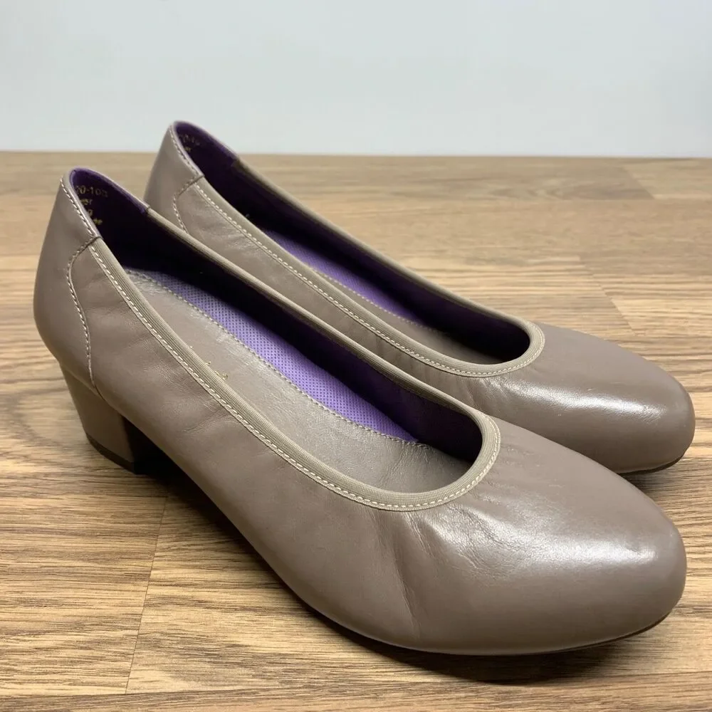 David Tate Simona Pump Women's‎ 9WW Brown Nappa Leather Court Business